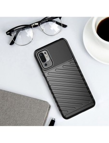 Thunder Case Flexible Tough Rugged Cover TPU Case for Xiaomi Redmi Note 10 5G / Poco M3 Pro black