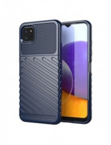 Thunder Case Flexible Tough Rugged Cover TPU Case for Samsung Galaxy A22 5G blue
