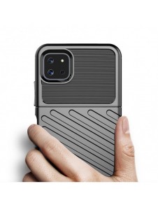 Thunder Case Flexible Tough Rugged Cover TPU Case for Samsung Galaxy A22 5G black