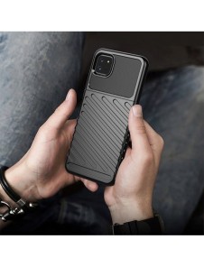 Thunder Case Flexible Tough Rugged Cover TPU Case for Samsung Galaxy A22 5G black