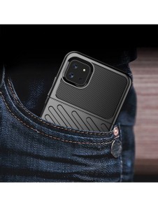 Thunder Case Flexible Tough Rugged Cover TPU Case for Samsung Galaxy A22 5G black