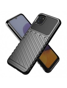 Thunder Case Flexible Tough Rugged Cover TPU Case for Samsung Galaxy A22 5G black