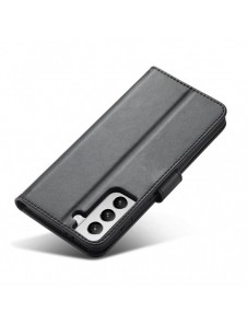 Magnet Case elegant bookcase type case with kickstand for Samsung Galaxy S21 FE black