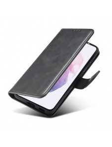 Magnet Case elegant bookcase type case with kickstand for Samsung Galaxy S21 FE black
