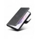 Magnet Case elegant bookcase type case with kickstand for Samsung Galaxy S21 FE black