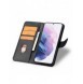 Magnet Case elegant bookcase type case with kickstand for Samsung Galaxy S21 FE black
