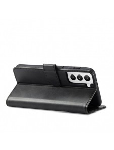 Magnet Case elegant bookcase type case with kickstand for Samsung Galaxy S21 FE black