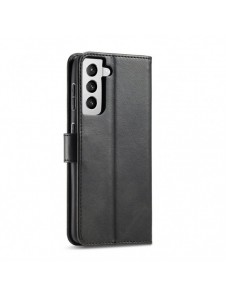 Magnet Case elegant bookcase type case with kickstand for Samsung Galaxy S21 FE black