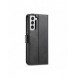 Magnet Case elegant bookcase type case with kickstand for Samsung Galaxy S21 FE black