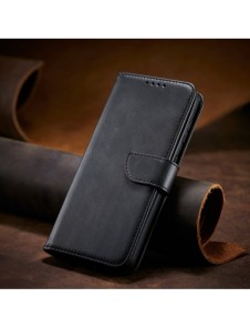 Magnet Case elegant bookcase type case with kickstand for Samsung Galaxy S21 FE black