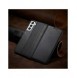 Magnet Case elegant bookcase type case with kickstand for Samsung Galaxy S21 FE black