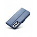 Magnet Case elegant bookcase type case with kickstand for Samsung Galaxy S21 FE blue
