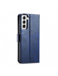 Magnet Case elegant bookcase type case with kickstand for Samsung Galaxy S21 FE blue
