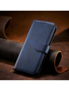 Magnet Case elegant bookcase type case with kickstand for Samsung Galaxy S21 FE blue