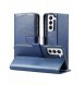 Magnet Case elegant bookcase type case with kickstand for Samsung Galaxy S21 FE blue