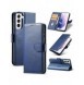Magnet Case elegant bookcase type case with kickstand for Samsung Galaxy S21 FE blue