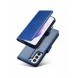 Magnet Case elegant bookcase type case with kickstand for Samsung Galaxy S21 FE blue