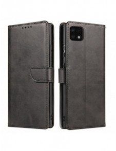 Magnet Case elegant bookcase type case with kickstand for Samsung Galaxy A22 5G black