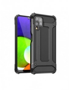 Hybrid Armor Case Tough Rugged Cover for Samsung Galaxy A22 4G black