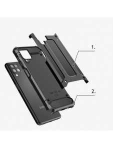 Hybrid Armor Case Tough Rugged Cover for Samsung Galaxy A22 4G black