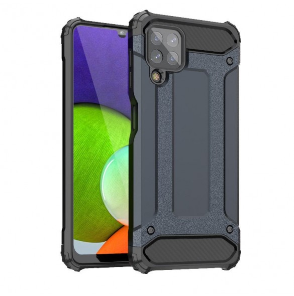 Hybrid Armor Case Tough Rugged Cover for Samsung Galaxy A22 4G blue