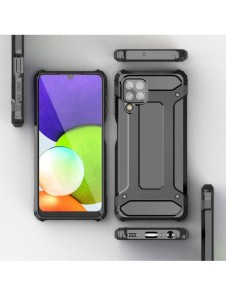 Hybrid Armor Case Tough Rugged Cover for Samsung Galaxy A22 4G silver