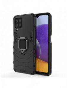 Ring Armor Case Kickstand Tough Rugged Cover for Samsung Galaxy A22 4G black