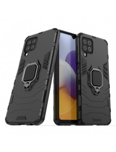 Ring Armor Case Kickstand Tough Rugged Cover for Samsung Galaxy A22 4G black