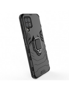 Ring Armor Case Kickstand Tough Rugged Cover for Samsung Galaxy A22 4G black