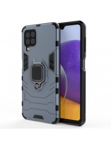 Ring Armor Case Kickstand Tough Rugged Cover for Samsung Galaxy A22 4G blue