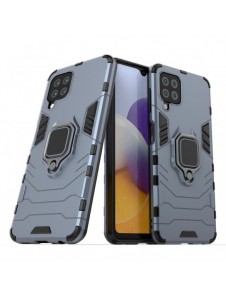 Ring Armor Case Kickstand Tough Rugged Cover for Samsung Galaxy A22 4G blue
