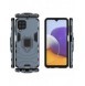 Ring Armor Case Kickstand Tough Rugged Cover for Samsung Galaxy A22 4G blue