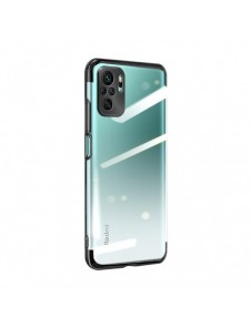Clear Color Case Gel TPU Electroplating frame Cover for Xiaomi Redmi Note 10 5G / Poco M3 Pro black