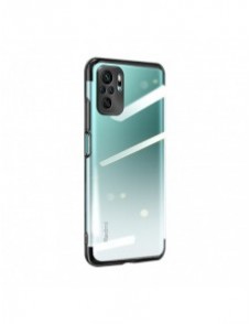 Clear Color Case Gel TPU Electroplating frame Cover for Xiaomi Redmi Note 10 5G / Poco M3 Pro black