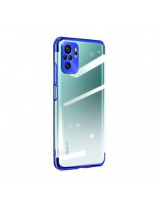 Clear Color Case Gel TPU Electroplating frame Cover for Xiaomi Redmi Note 10 5G / Poco M3 Pro blue