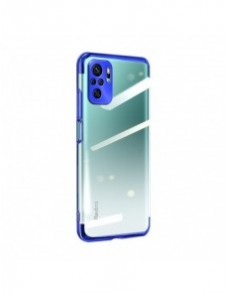 Clear Color Case Gel TPU Electroplating frame Cover for Xiaomi Redmi Note 10 5G / Poco M3 Pro blue