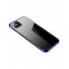 Clear Color Case Gel TPU Electroplating frame Cover for Samsung Galaxy A22 4G blue