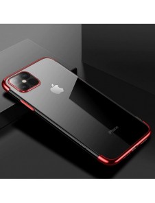 Clear Color Case Gel TPU Electroplating frame Cover for Samsung Galaxy A22 4G red