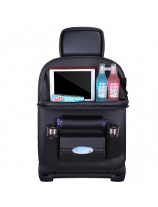 Car organizer for the seat foldable shelf mini car table black
