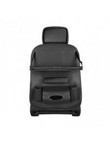 Car organizer for the seat foldable shelf mini car table black