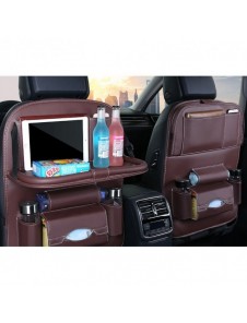 Car organizer for the seat foldable shelf mini car table black
