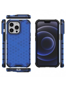 Honeycomb Case armor cover with TPU Bumper for iPhone 13 Pro blue