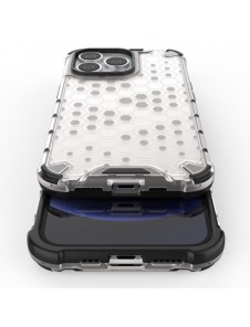 Honeycomb Case armor cover with TPU Bumper for iPhone 13 Pro blue