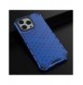 Honeycomb Case armor cover with TPU Bumper for iPhone 13 Pro blue