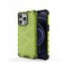 Honeycomb Case armor cover with TPU Bumper for iPhone 13 Pro green