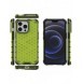 Honeycomb Case armor cover with TPU Bumper for iPhone 13 Pro green