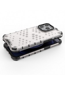 Honeycomb Case armor cover with TPU Bumper for iPhone 13 Pro green
