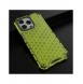 Honeycomb Case armor cover with TPU Bumper for iPhone 13 Pro green