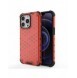 Honeycomb Case armor cover with TPU Bumper for iPhone 13 Pro red