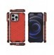 Honeycomb Case armor cover with TPU Bumper for iPhone 13 Pro red